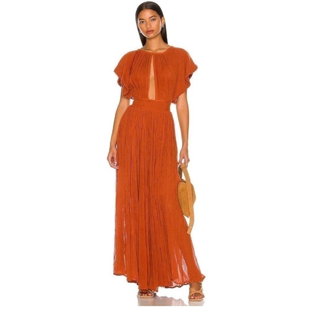 Jen's Pirate Booty Orange Maxi Dress